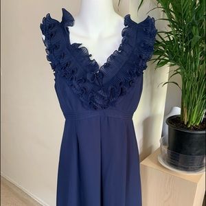 Lilly Pulitzer Navy Blue Ruffle Dress